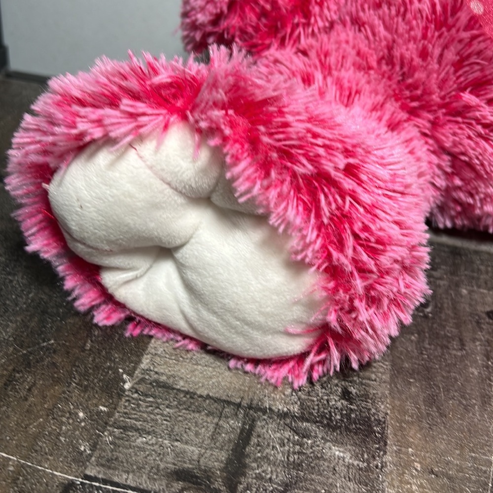 Homerbest Large Pink and White Shaggy Bunny  Very Clean - Picture 3 of 6